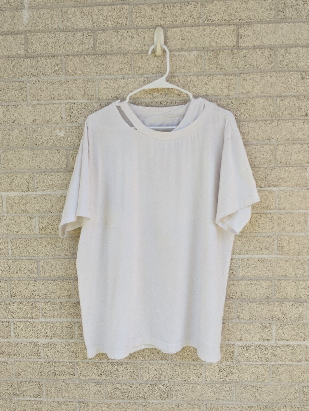 MM6 MARGIELA White Oversized Asymmetric Cutout Collar Shirt